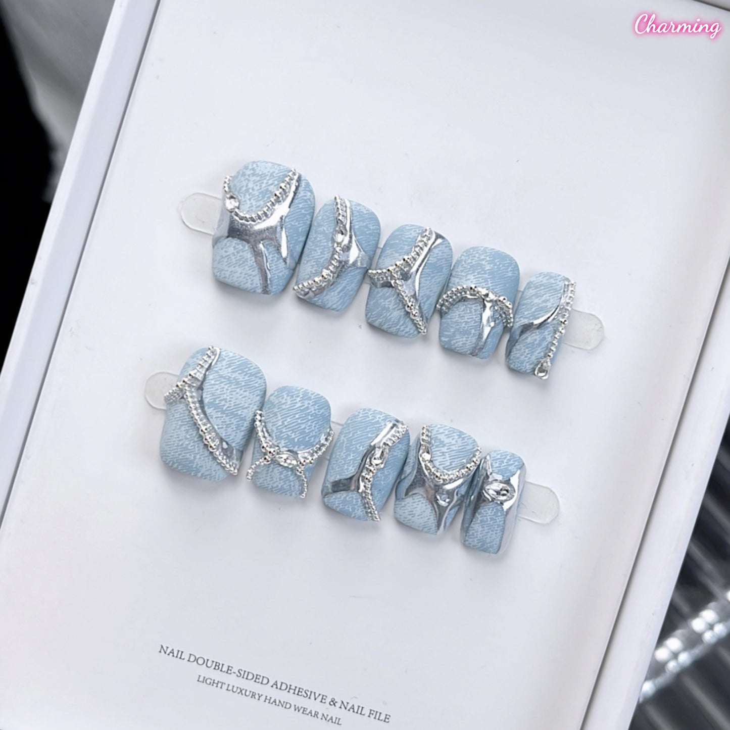 Faded Denim / Handmade Nails