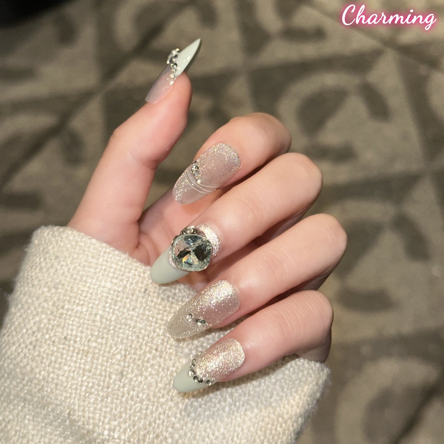 Refreshing Mint / Handmade Nails