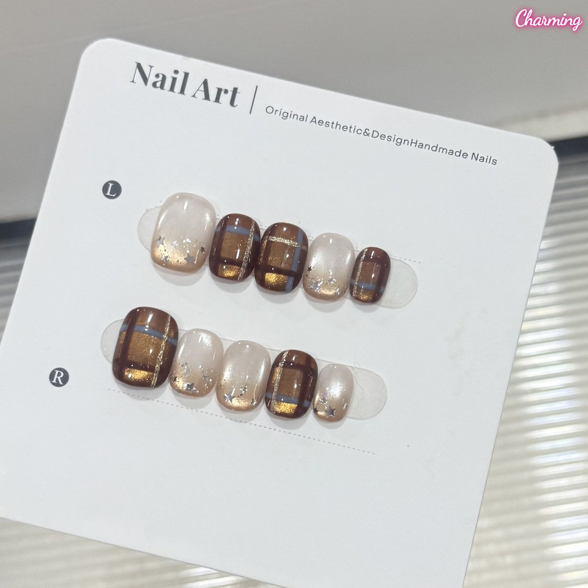 Grid & Glow / Handmade Nailsems