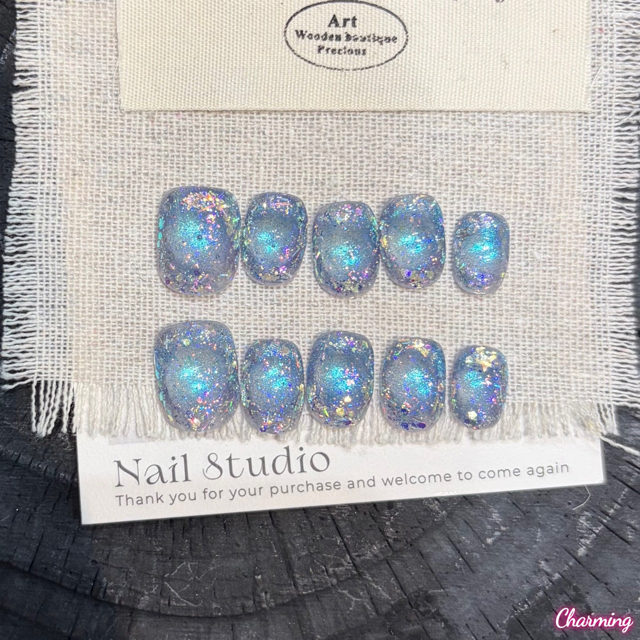 Phantom Blue Shift / Handmade Nails