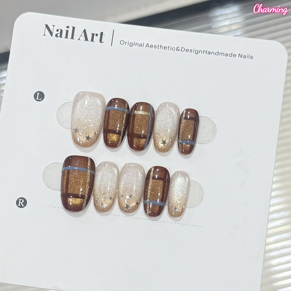 Grid & Glow / Handmade Nailsems