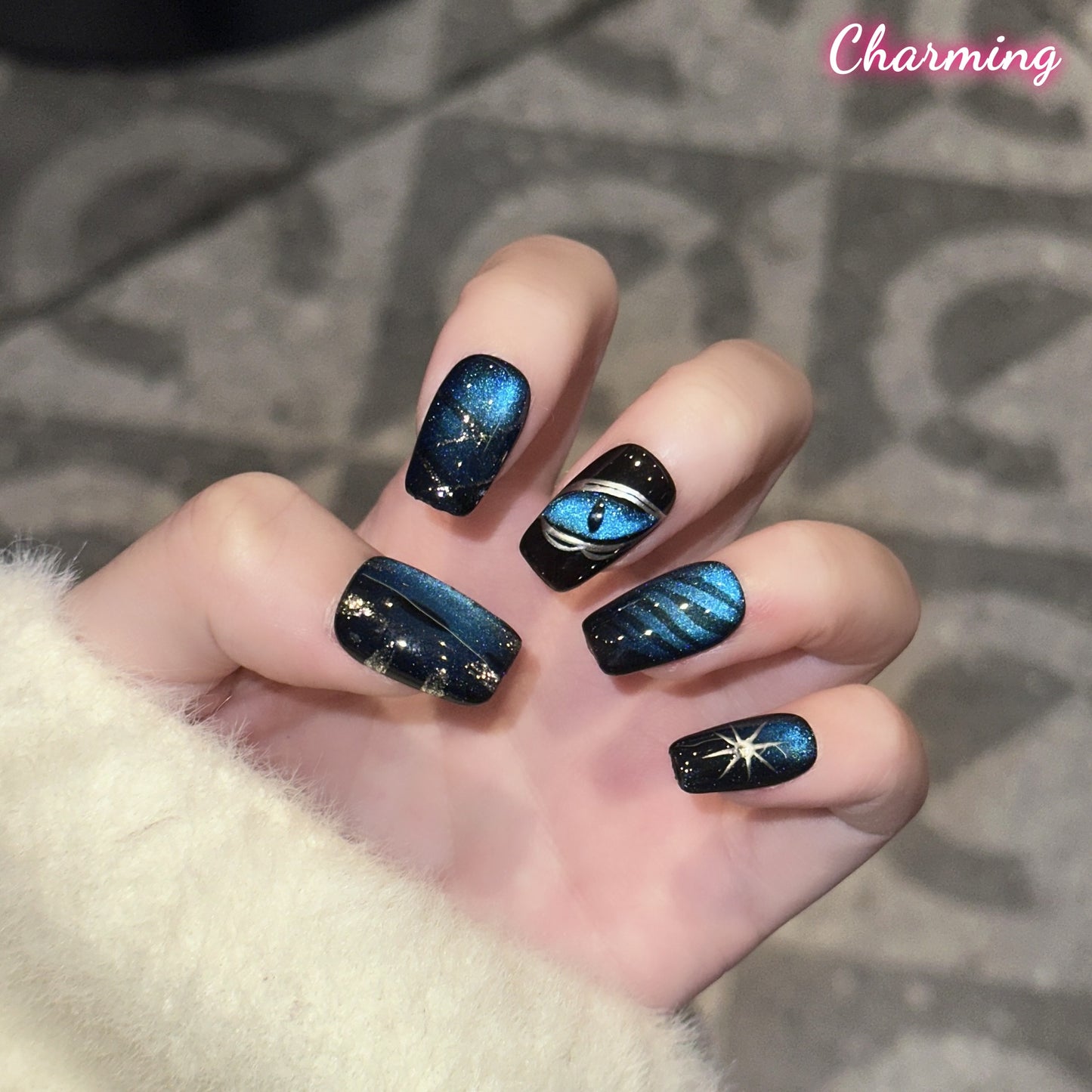 Azure Abyss / Handmade Nails