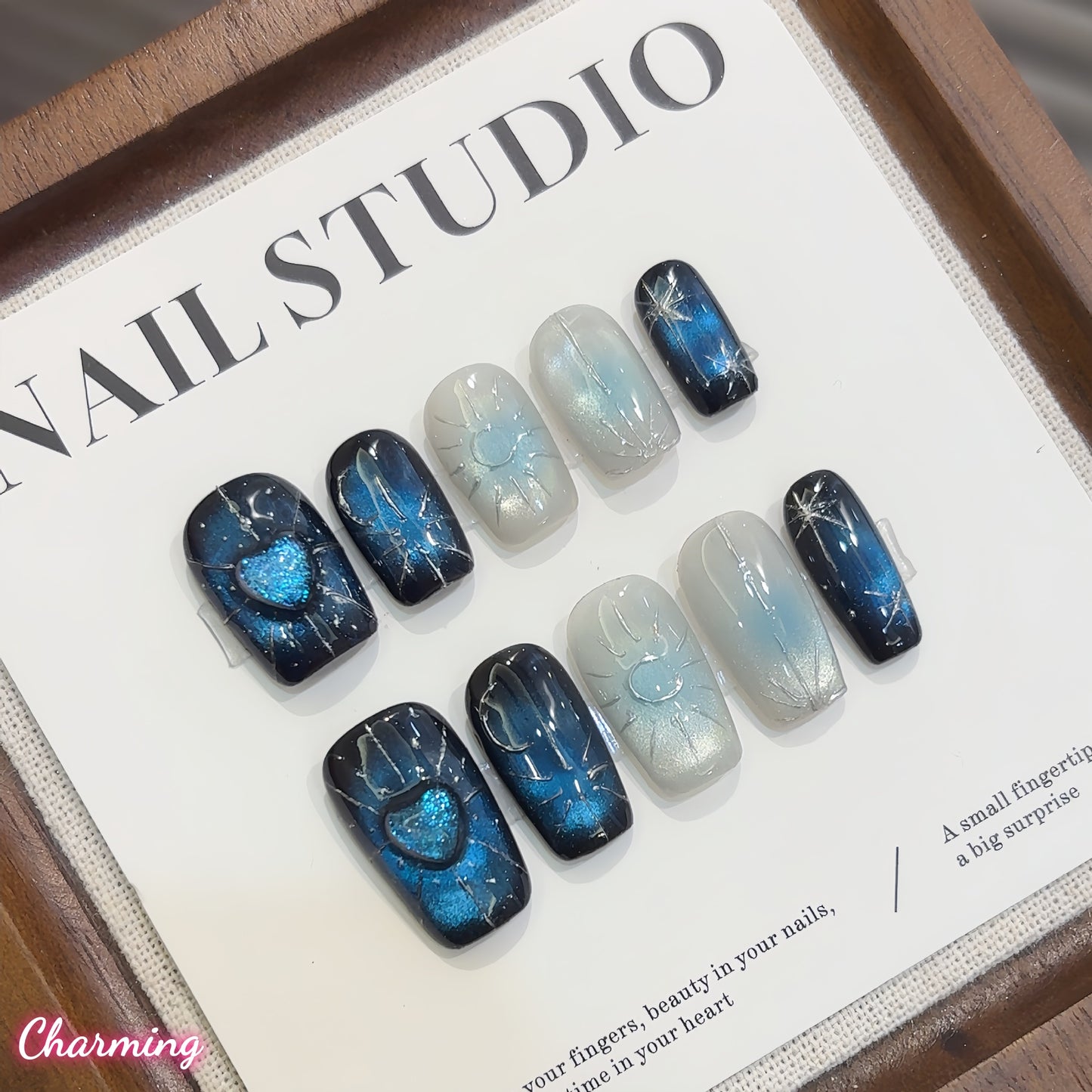 Azure Enigma / Handmade Nails