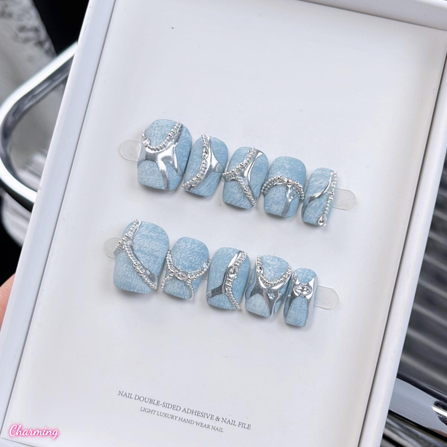 Faded Denim / Handmade Nails