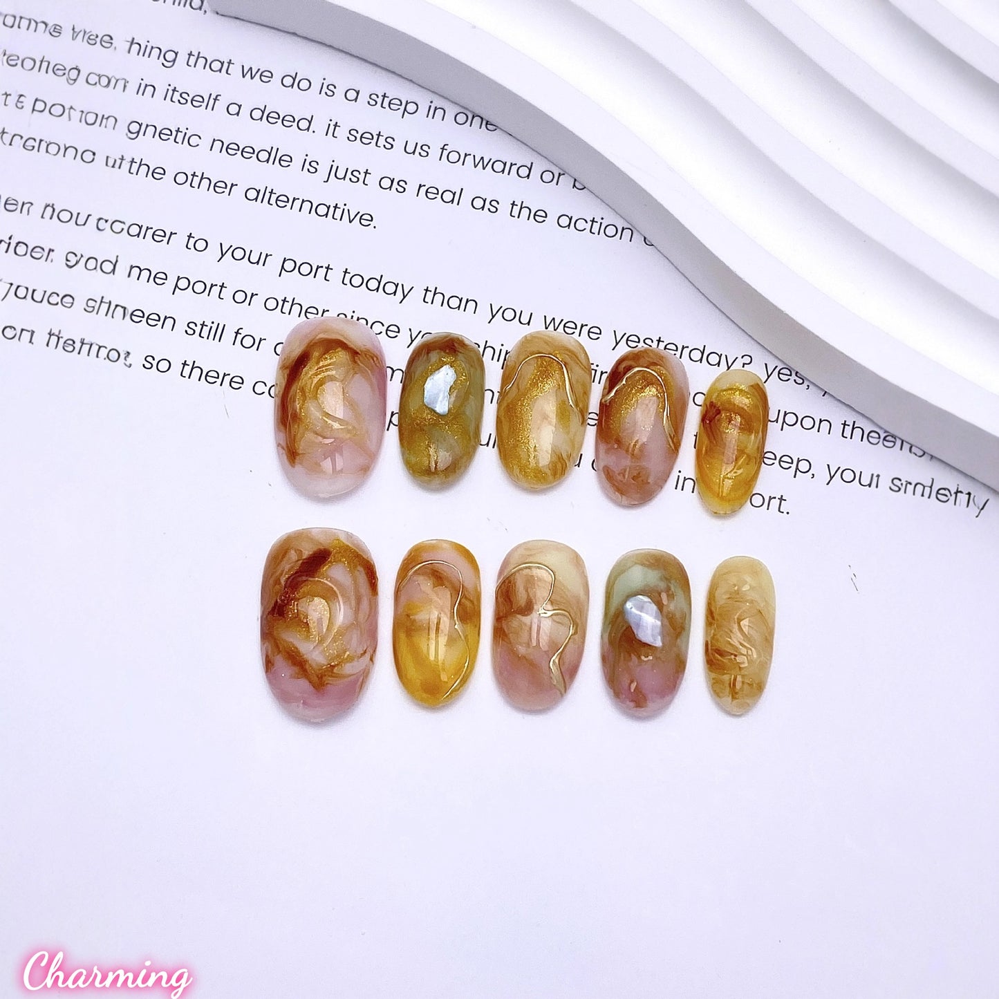 Hazy Caramel / Handmade Nails
