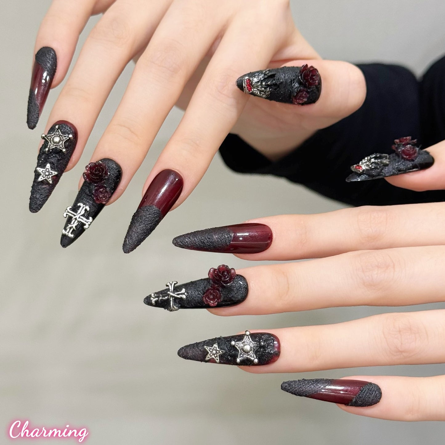 Moonlit Cemetery / Handmade Nails