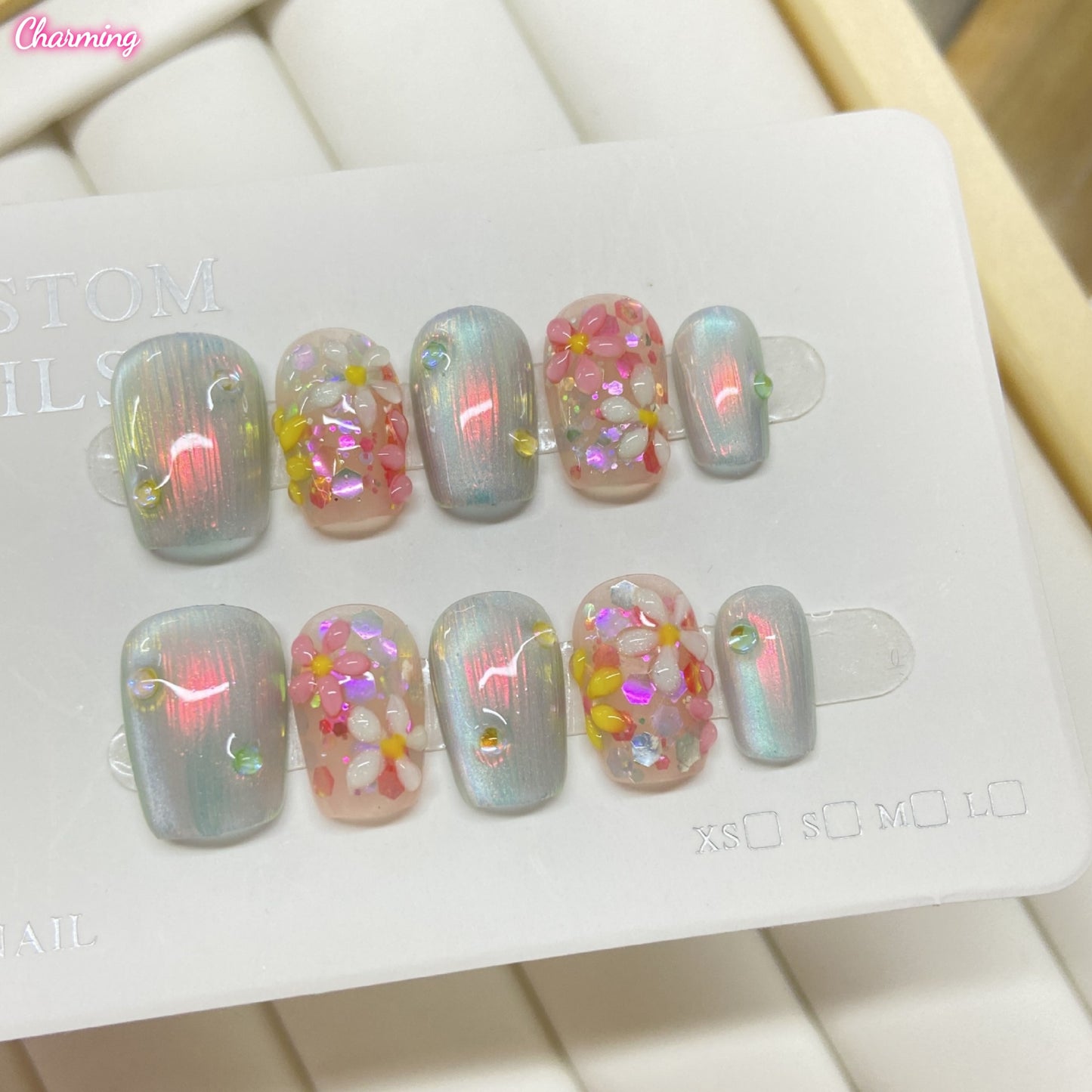 A Ripple of Blossoms / Handmade Nails