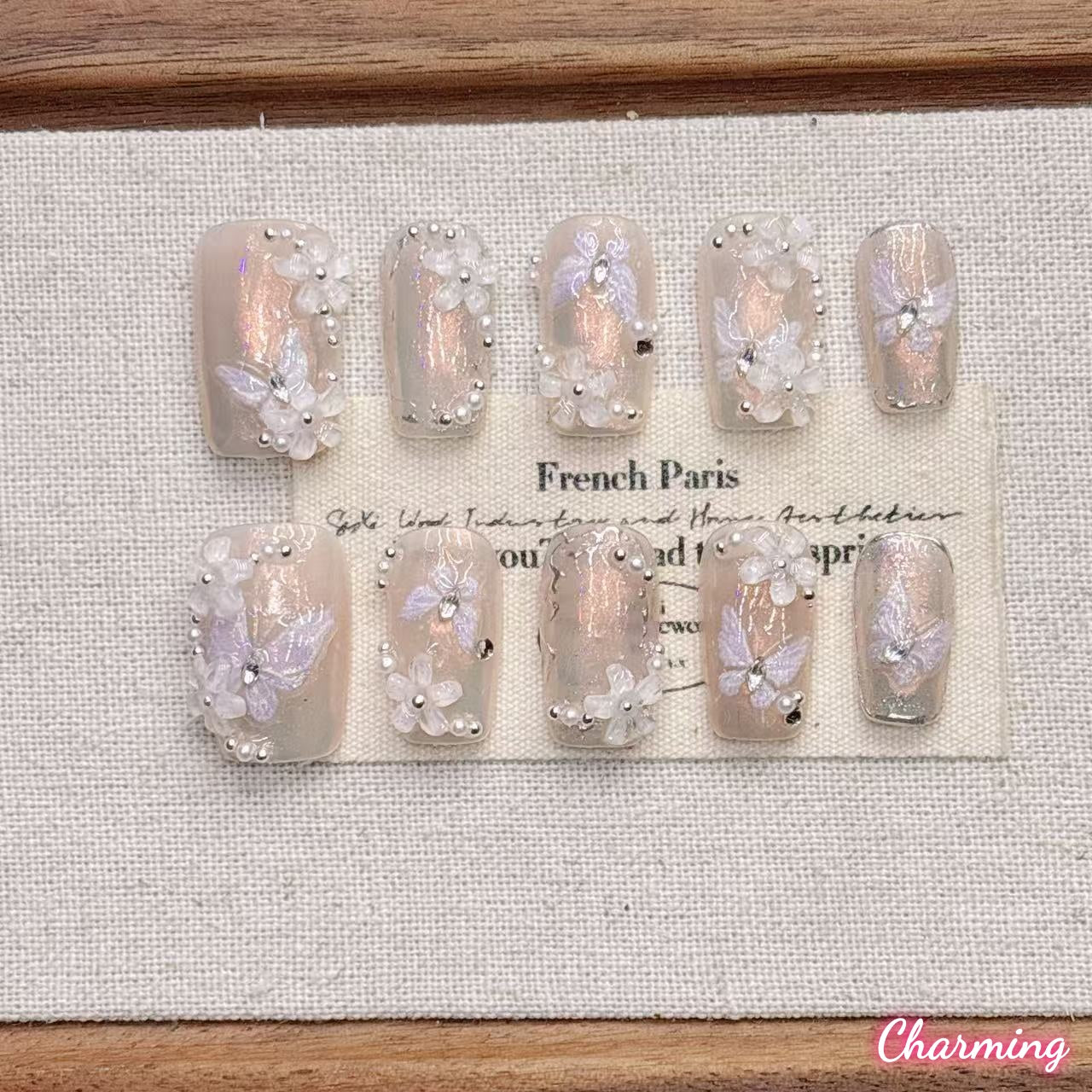 Where Butterflies Alight  / Handmade Nails