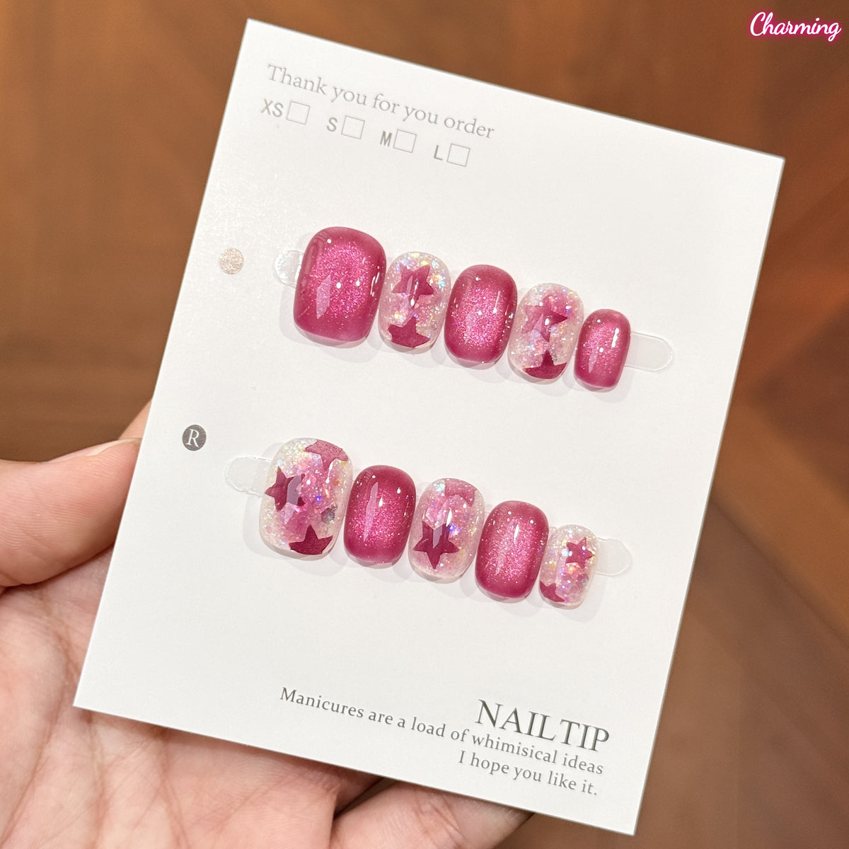Glitter Berry Nova / Handmade Nails