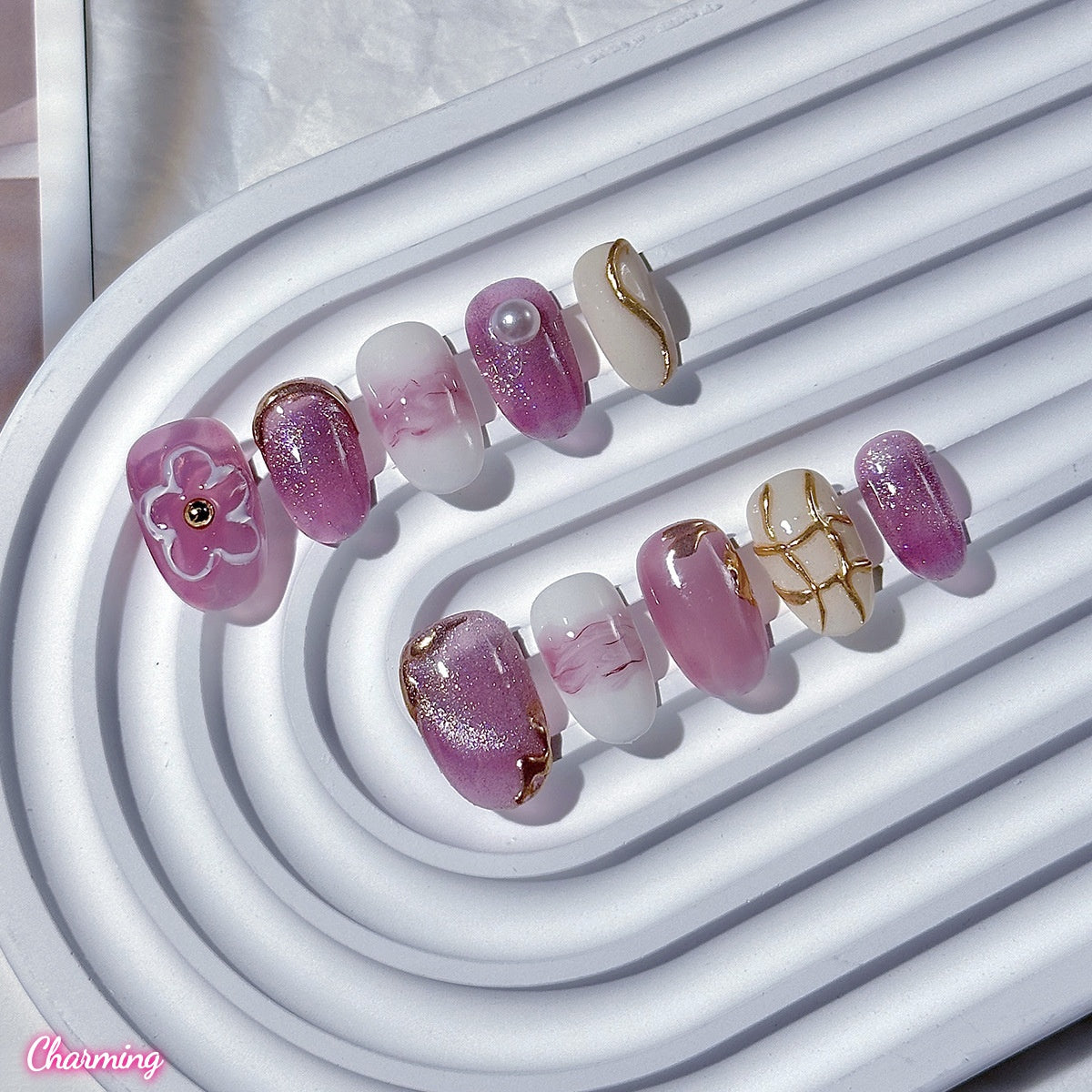 Mauve Afternoon / Handmade Nails
