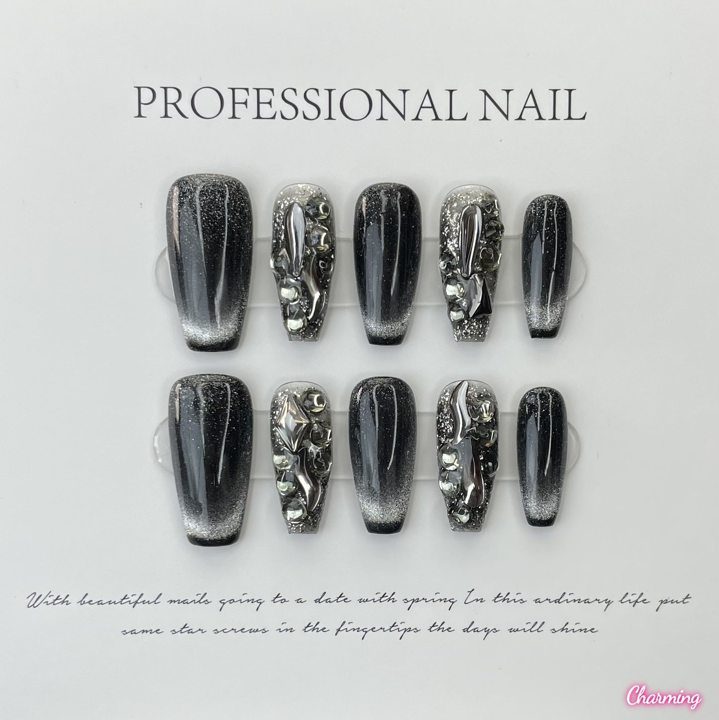 Shifting Shard Gaze / Handmade Nails