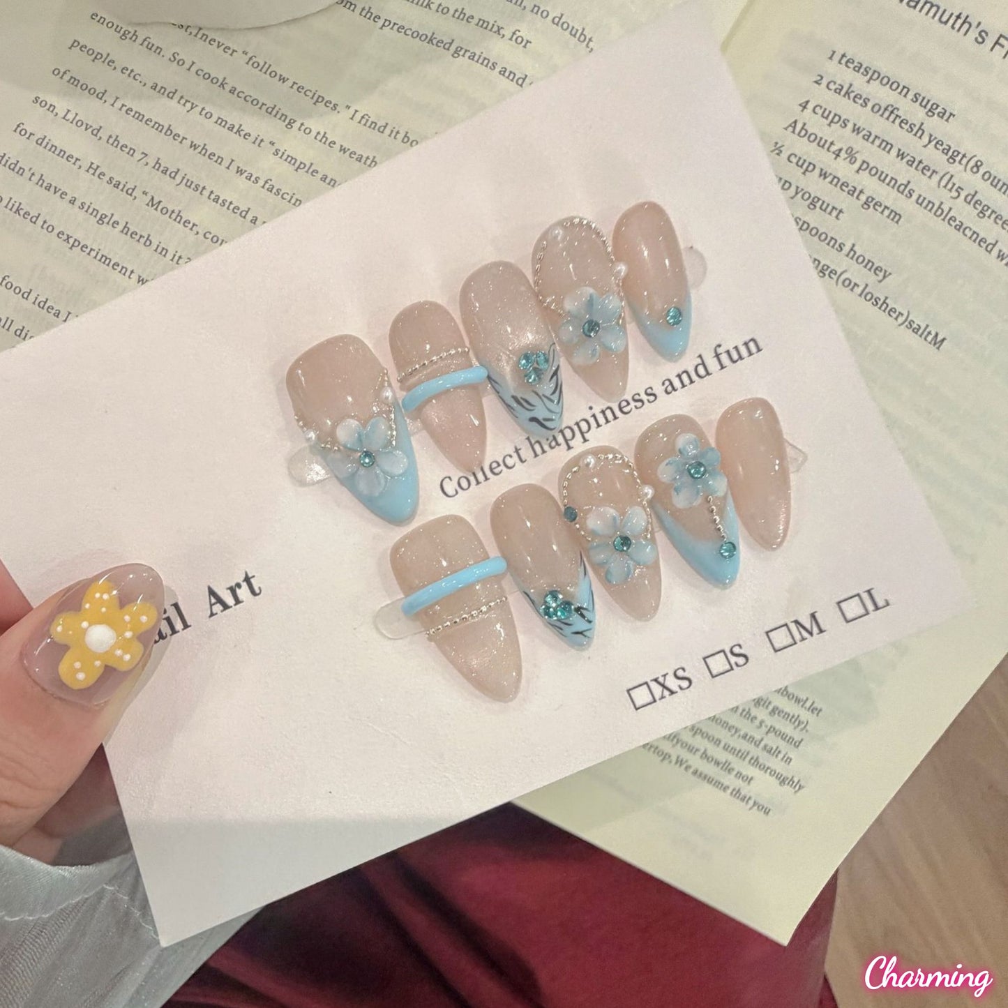 Mist Blue Porcelain / Handmade Nails