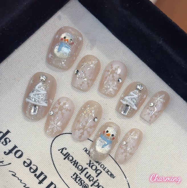 Frosted Fairytale / Handmade Nails