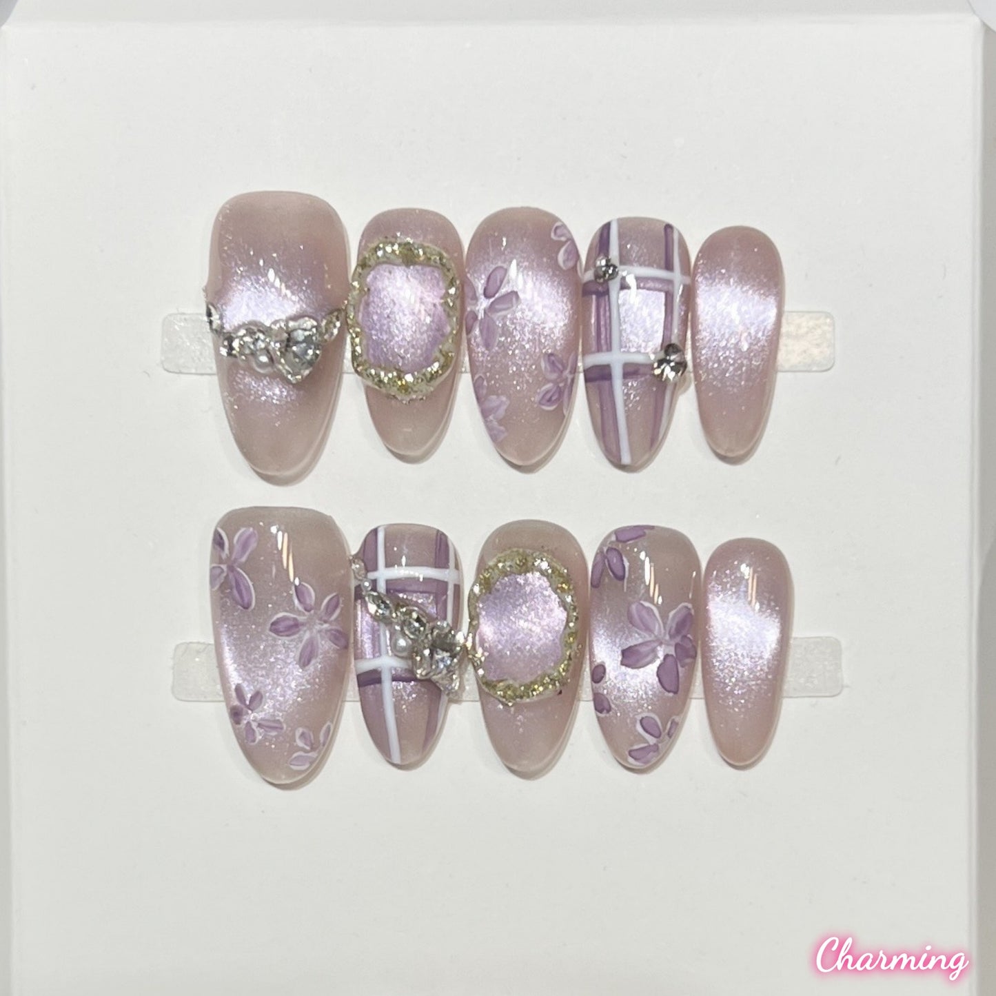 Violet Haze Petals / Handmade Nails