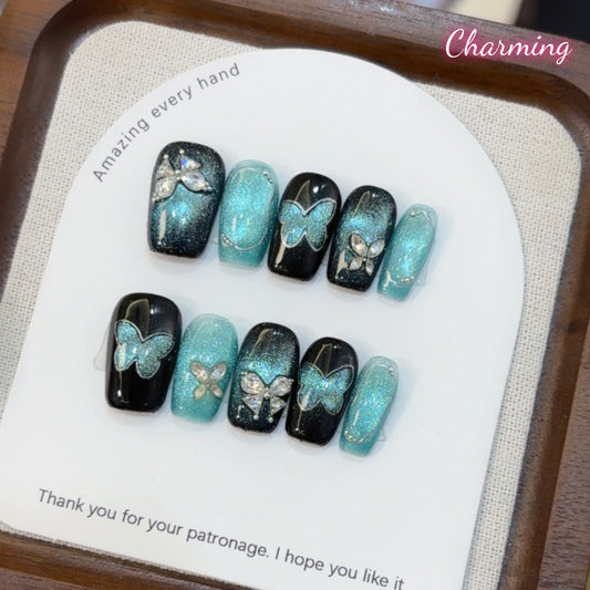 Stellar Butterfly / Handmade Nails