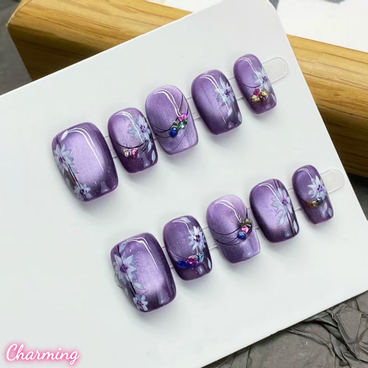 Glacial Flora / Handmade Nails