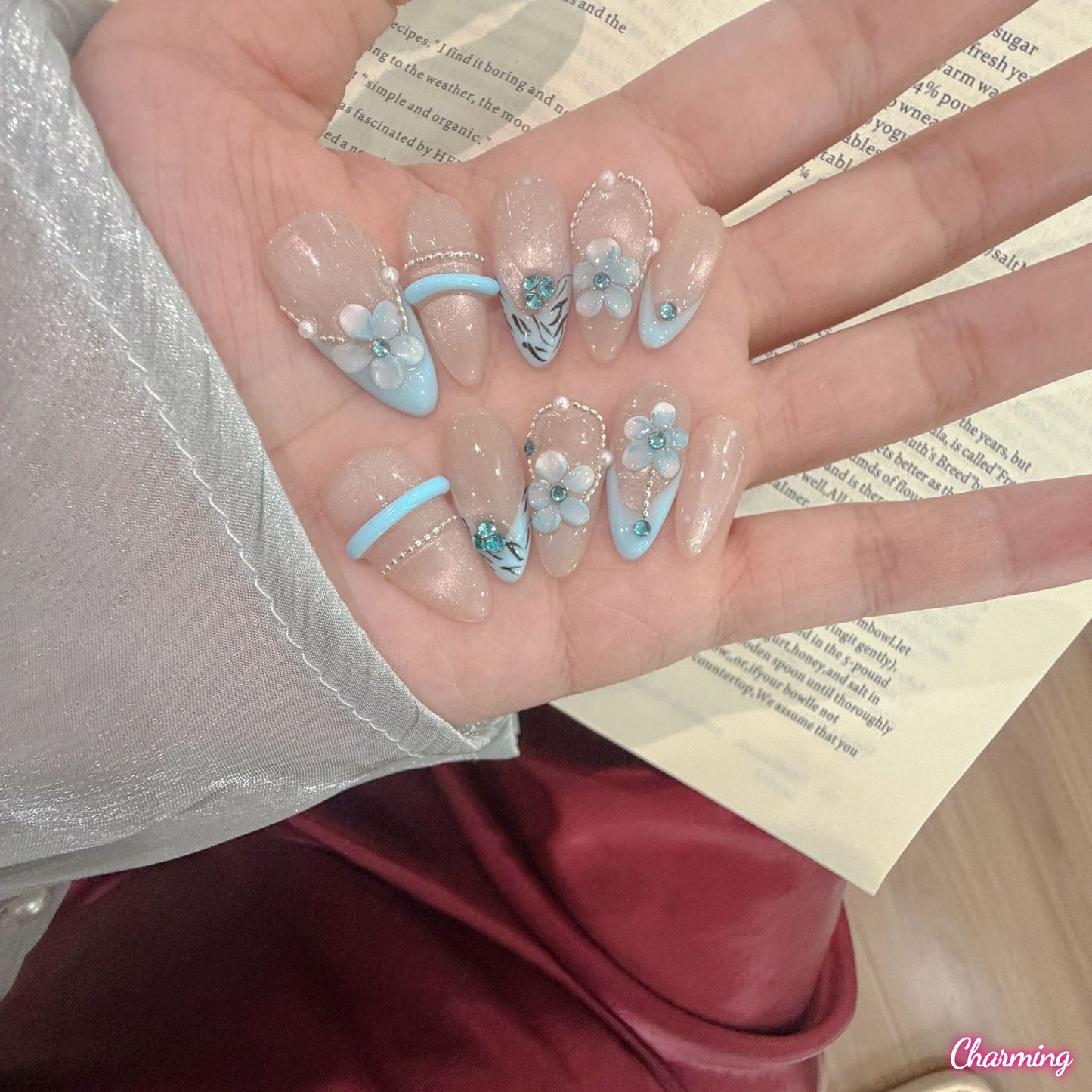 Mist Blue Porcelain / Handmade Nails