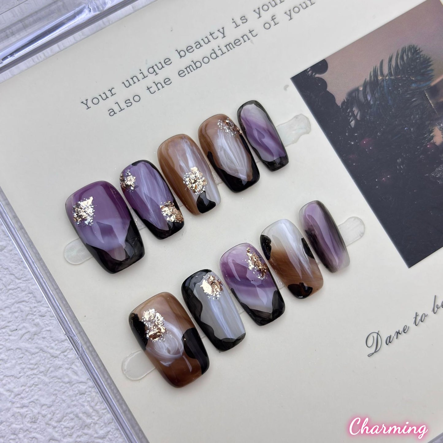Dusk Bloom/ Handmade Nails