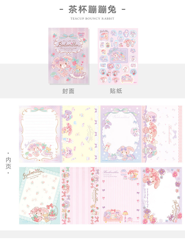 Cartoon Cute Girl Memo Pad Notebook Sticker Book Student Message Book Handbook