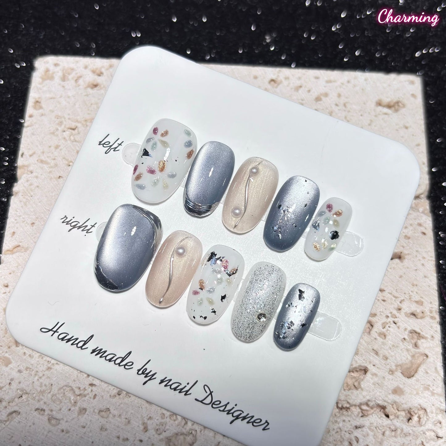 Misty Blossom / Handmade Nails