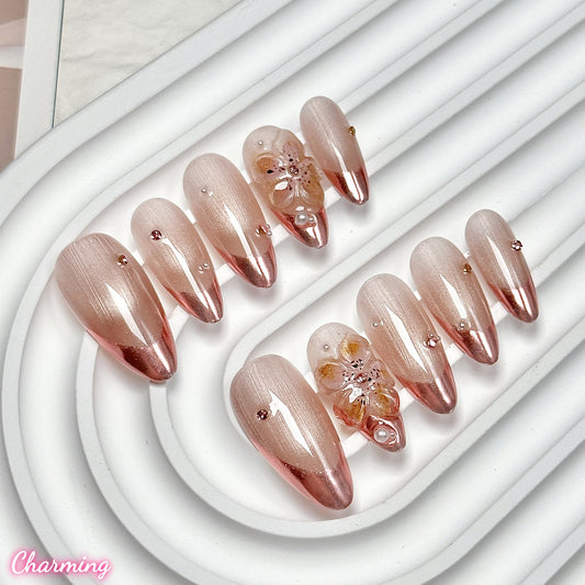 Champagne Supernova / Handmade Nails