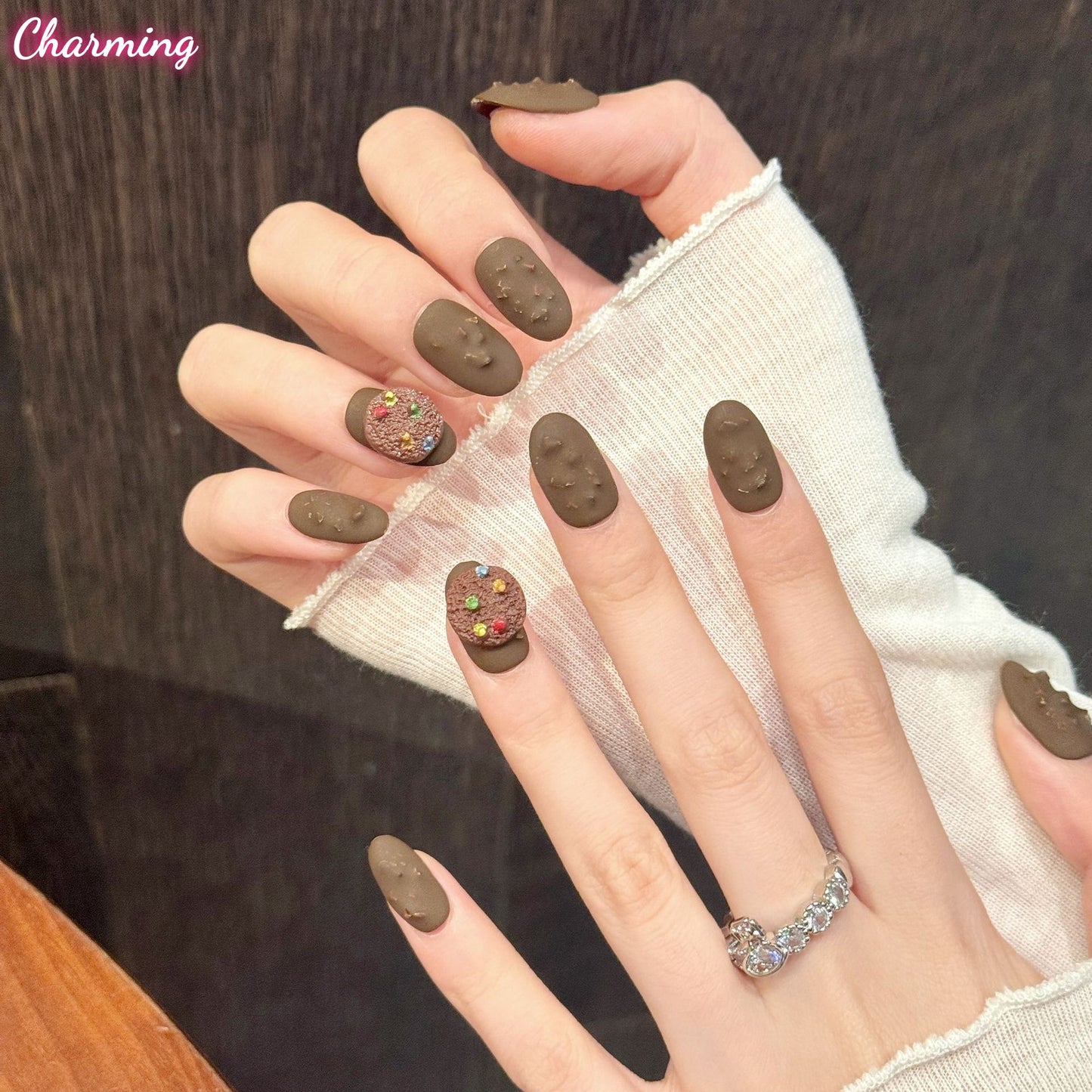 Chocolate Chip Cookie / Handmade Nails