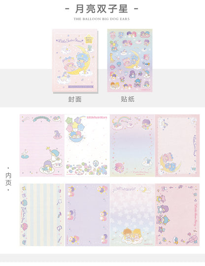 Cartoon Cute Girl Memo Pad Notebook Sticker Book Student Message Book Handbook