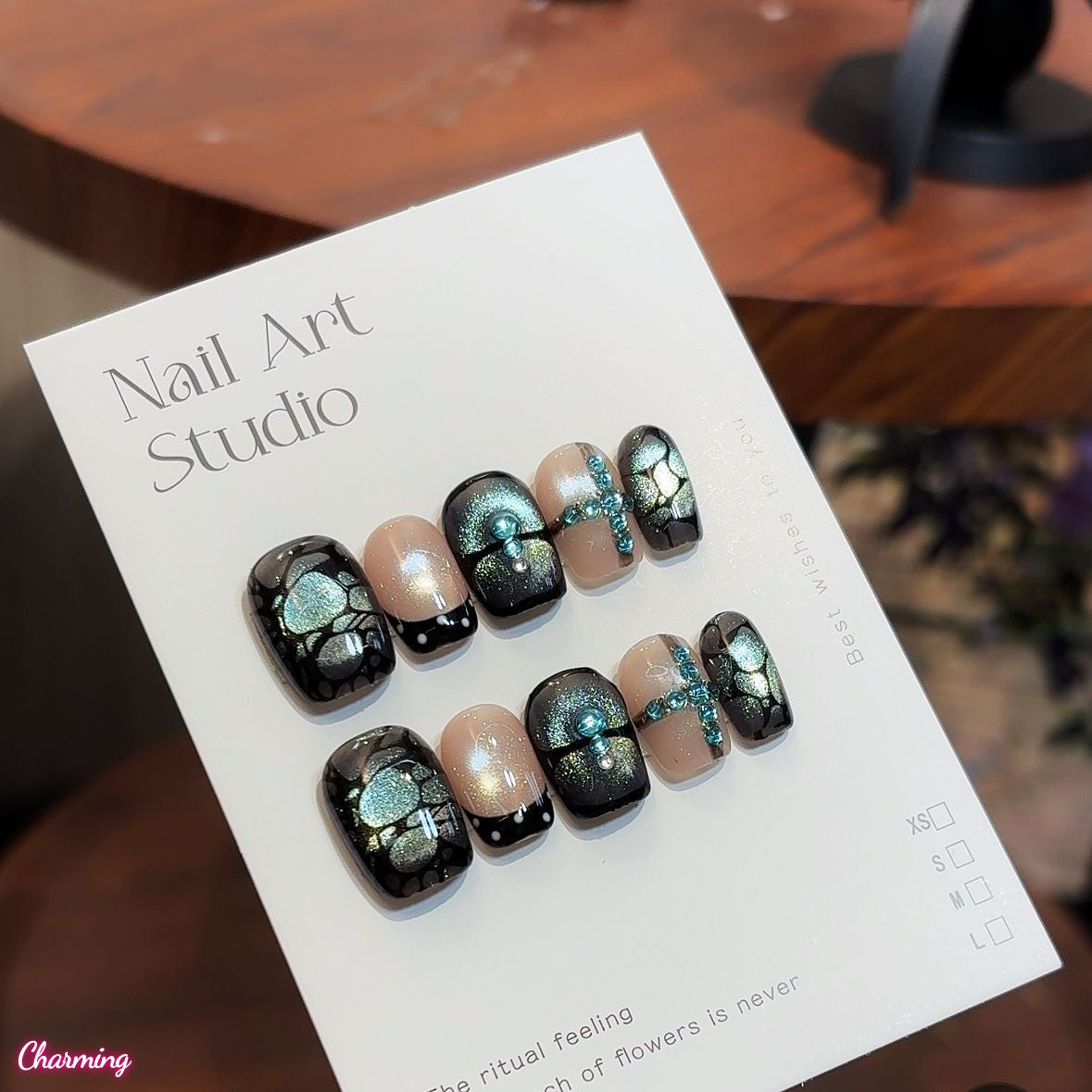 Phantom Blue Rock / Handmade Nails