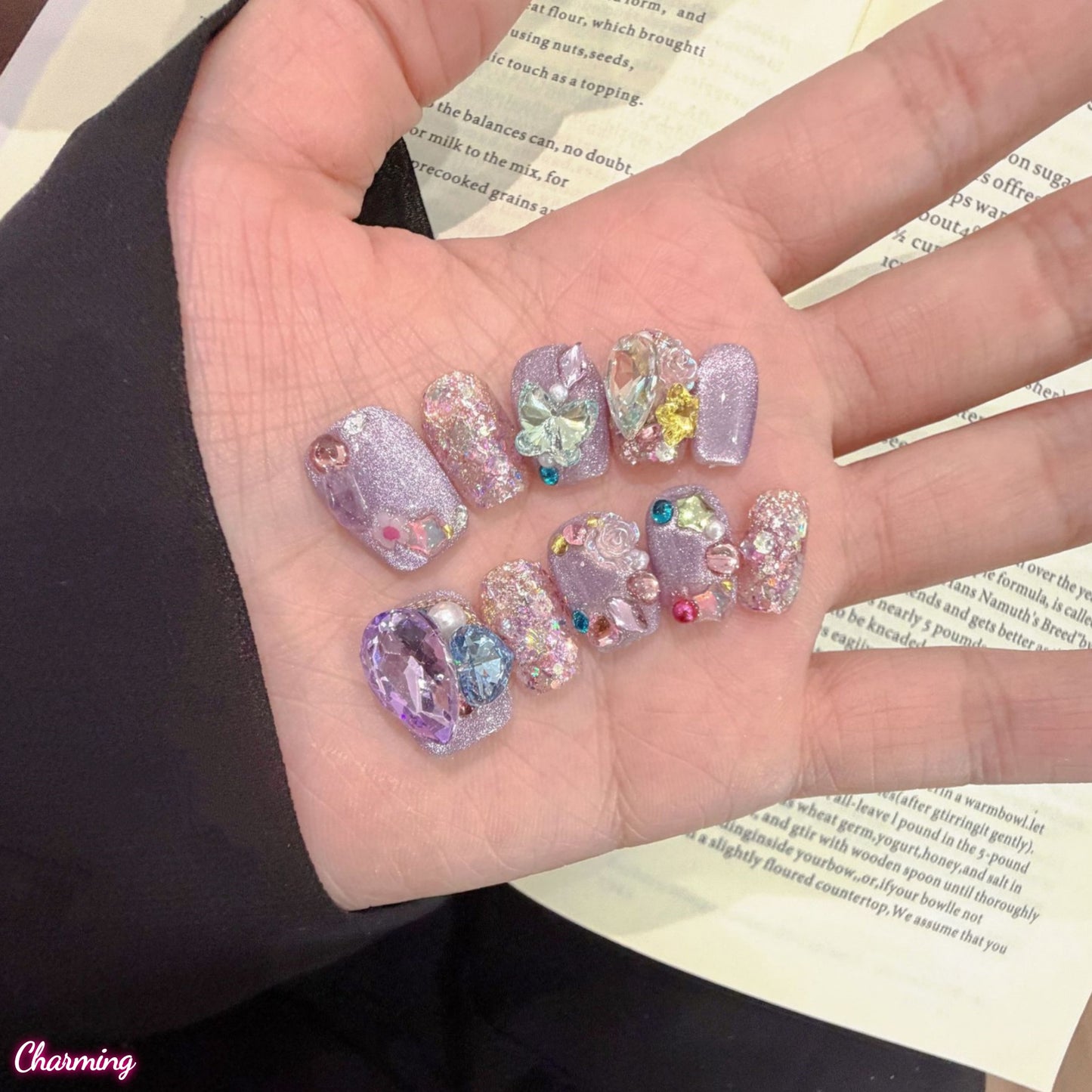 Candy Colored Glow / Handmade Nails