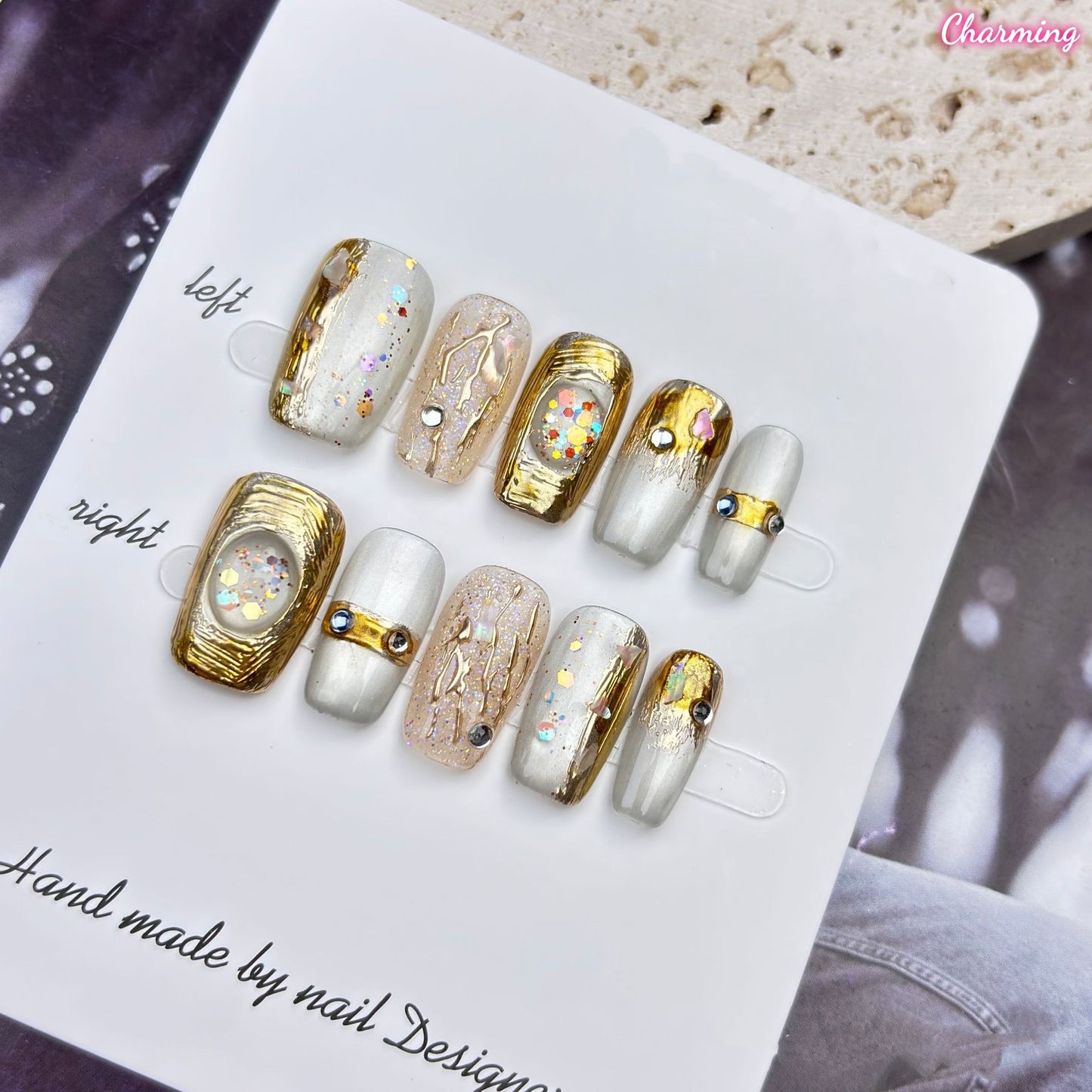 Delicate Flowe / Handmade Nails