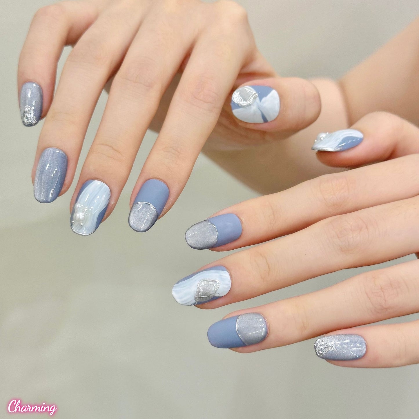 Blue Without Words / Handmade Nails