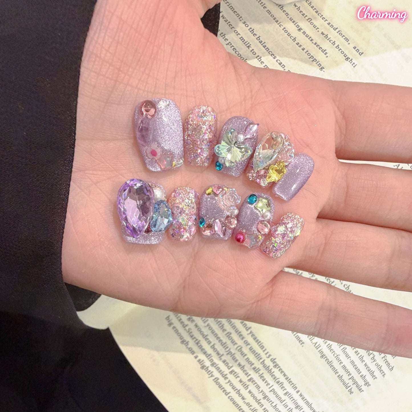 Candy Colored Glow / Handmade Nails