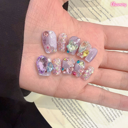 Candy Colored Glow / Handmade Nails