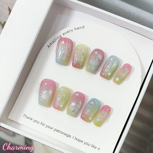 Whipped Rainbow / Handmade Nails