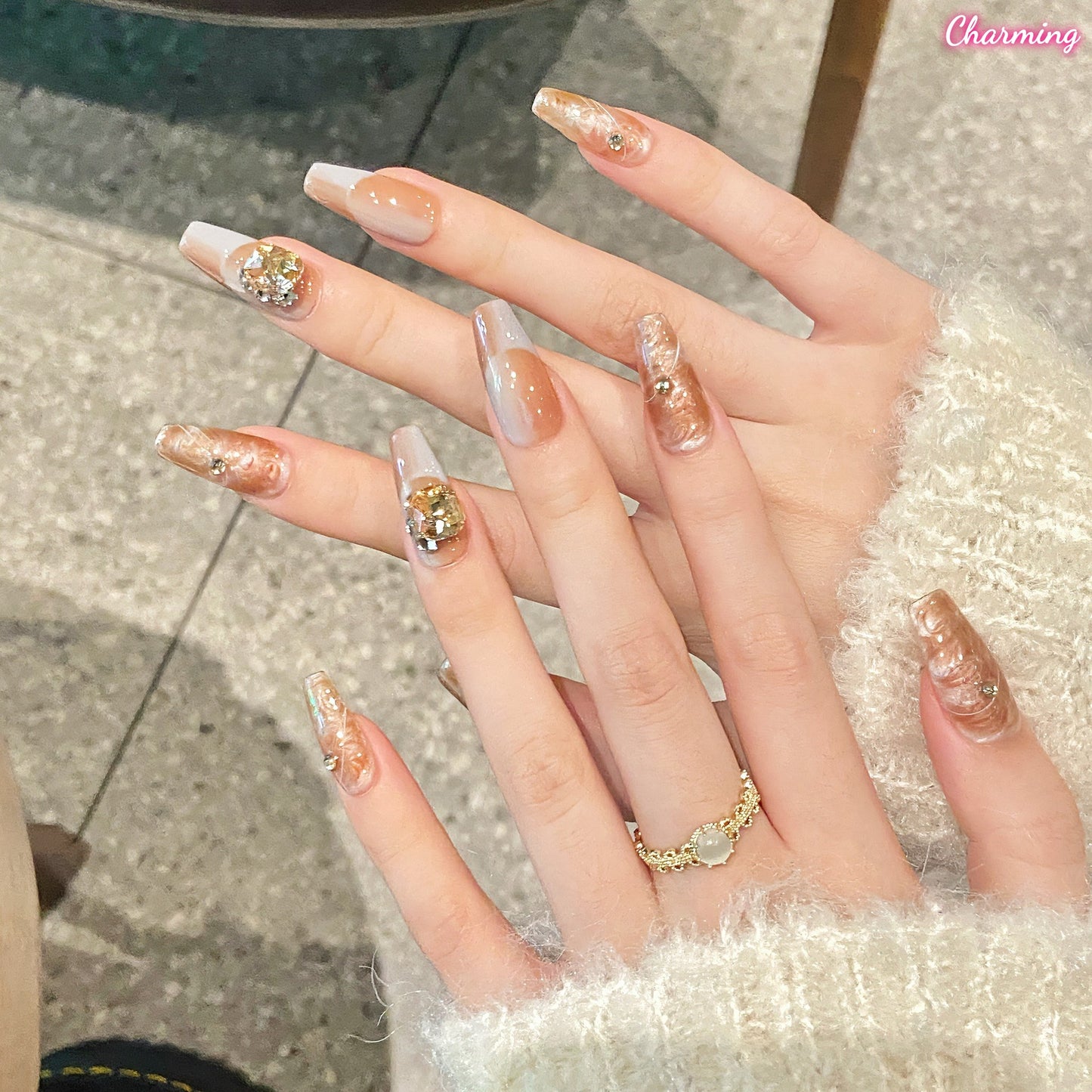 Brown Lullaby / Handmade Nails
