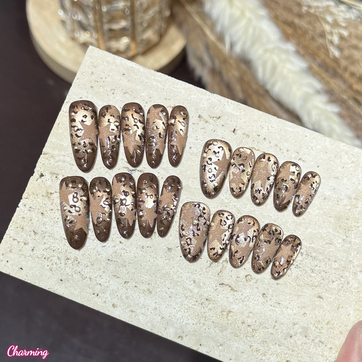 Leopard Ember / Handmade Nails