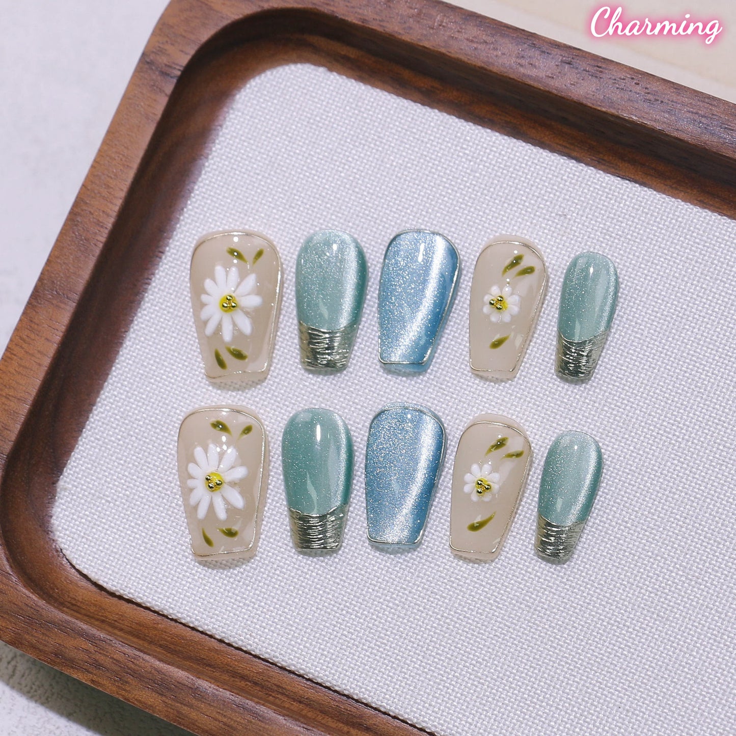 Frosted Gleam / Handmade Nails