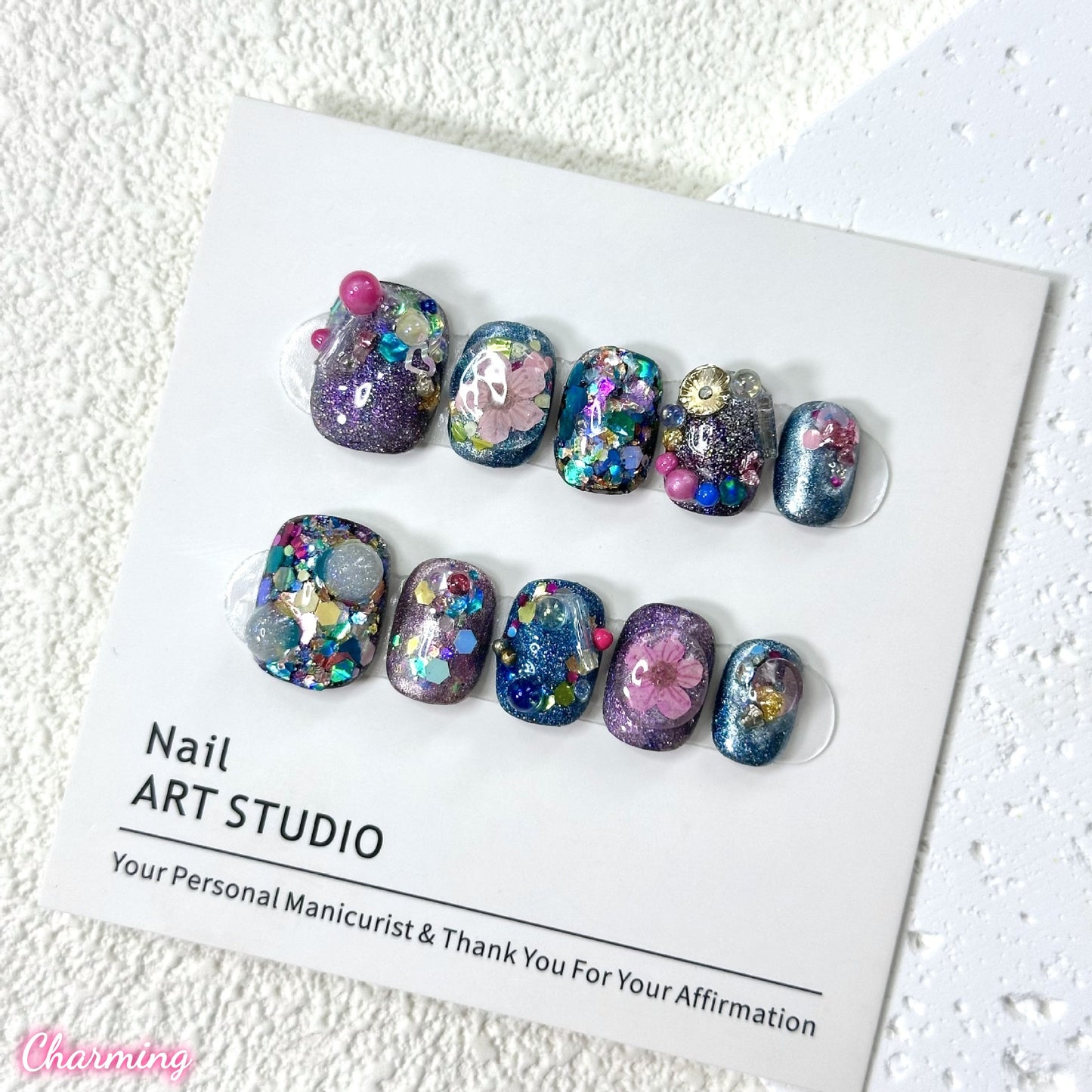 Purple Disco / Handmade Nails