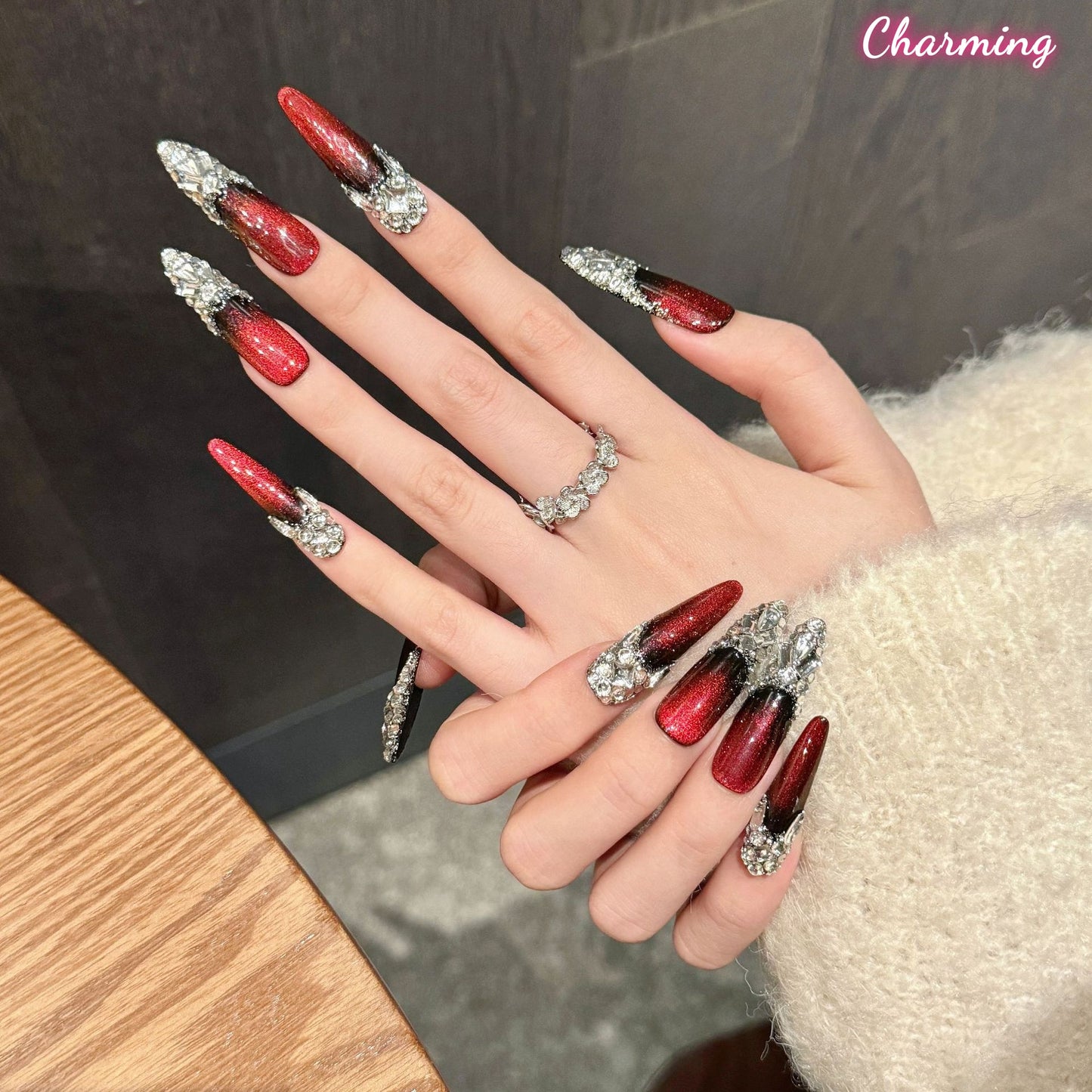 Rubellite Rhapsody /  Handmade Nails