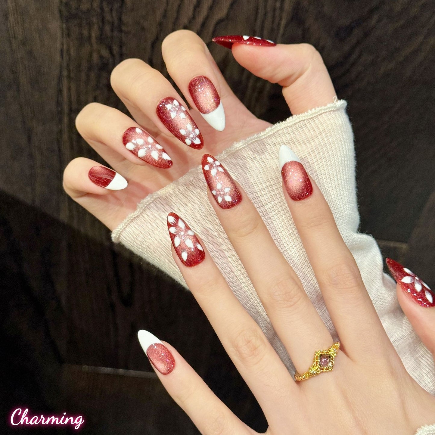 Roses in the Rain / Handmade Nails