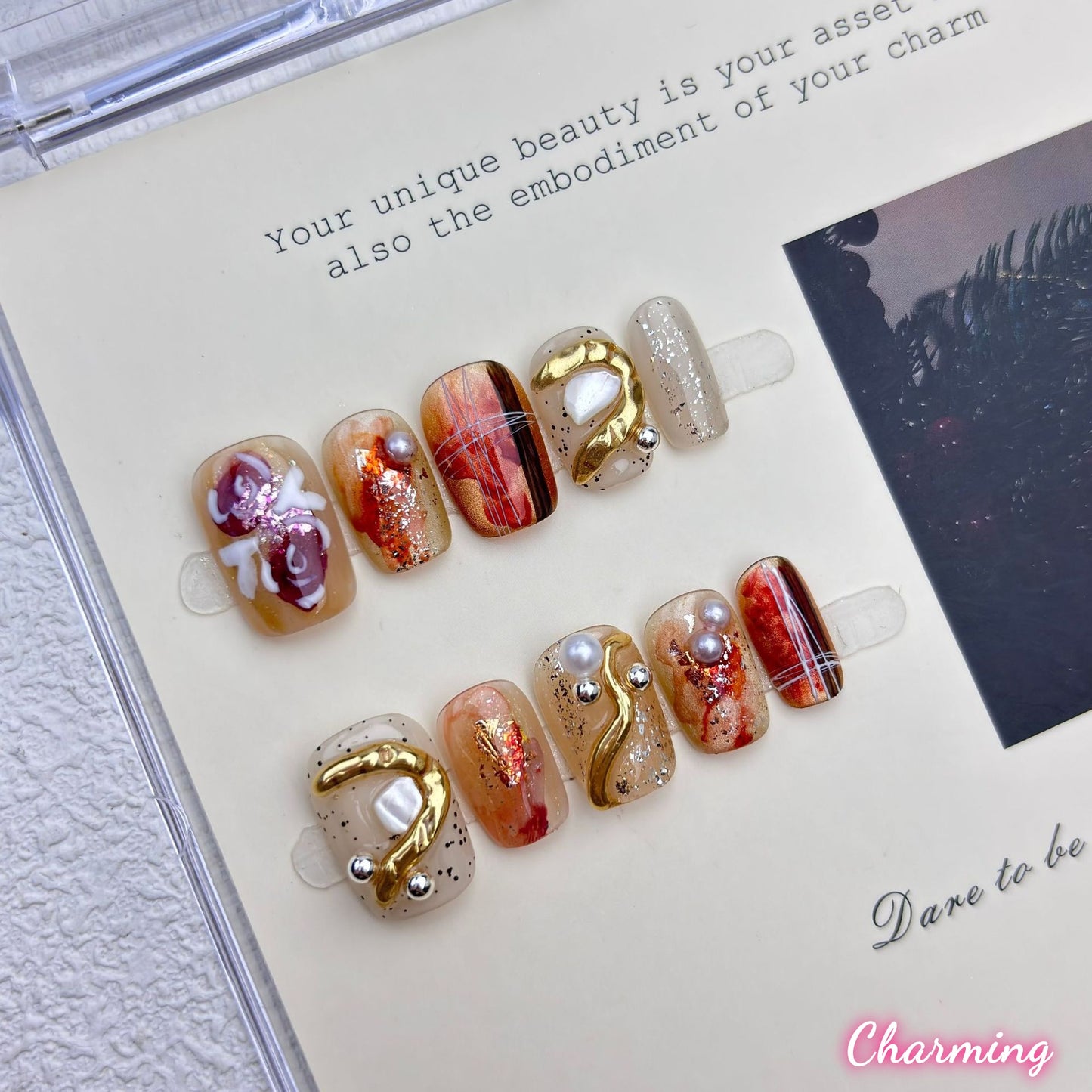 Sunset Fossil / Handmade Nails