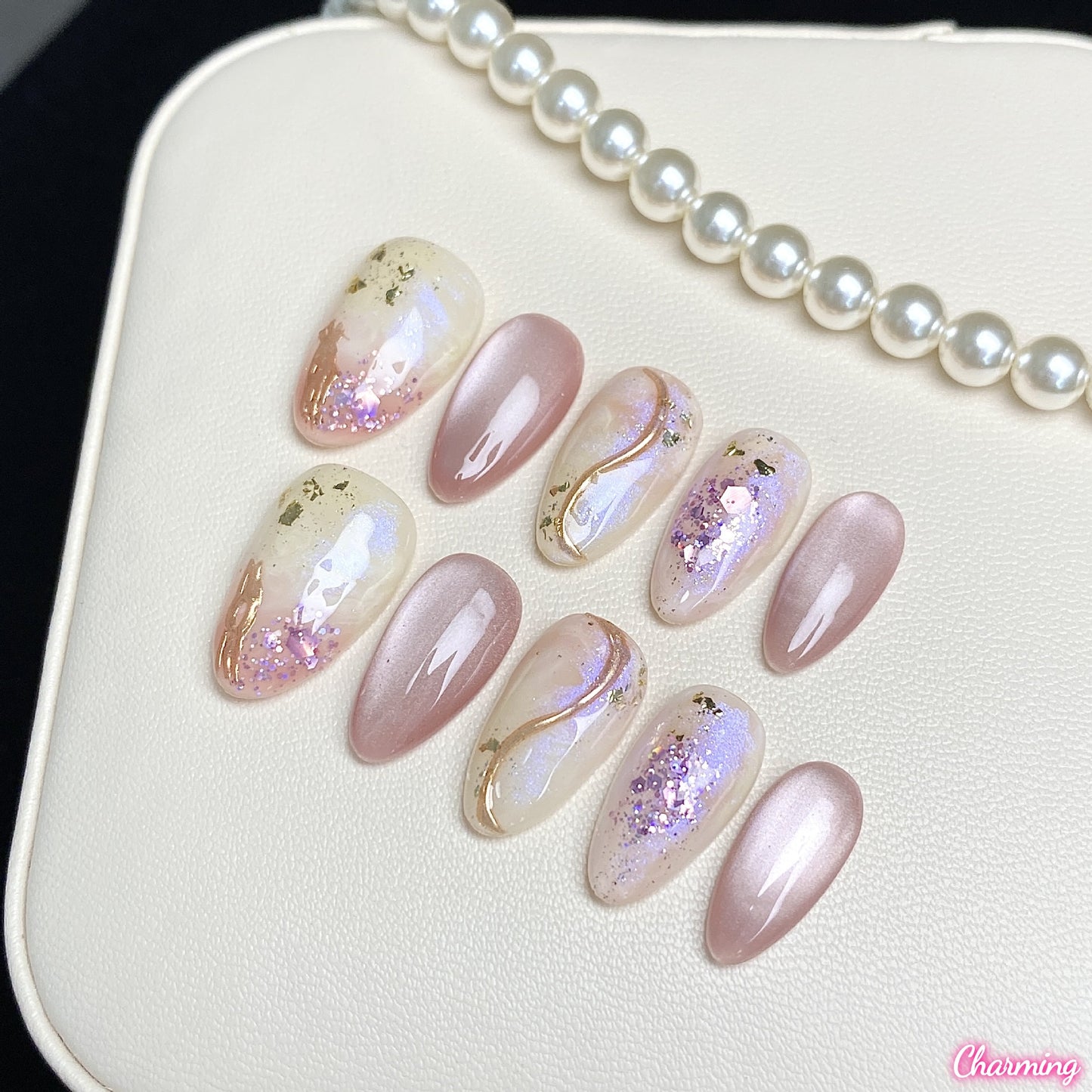 Short Almond, Long Spring / Handmade Nailsems