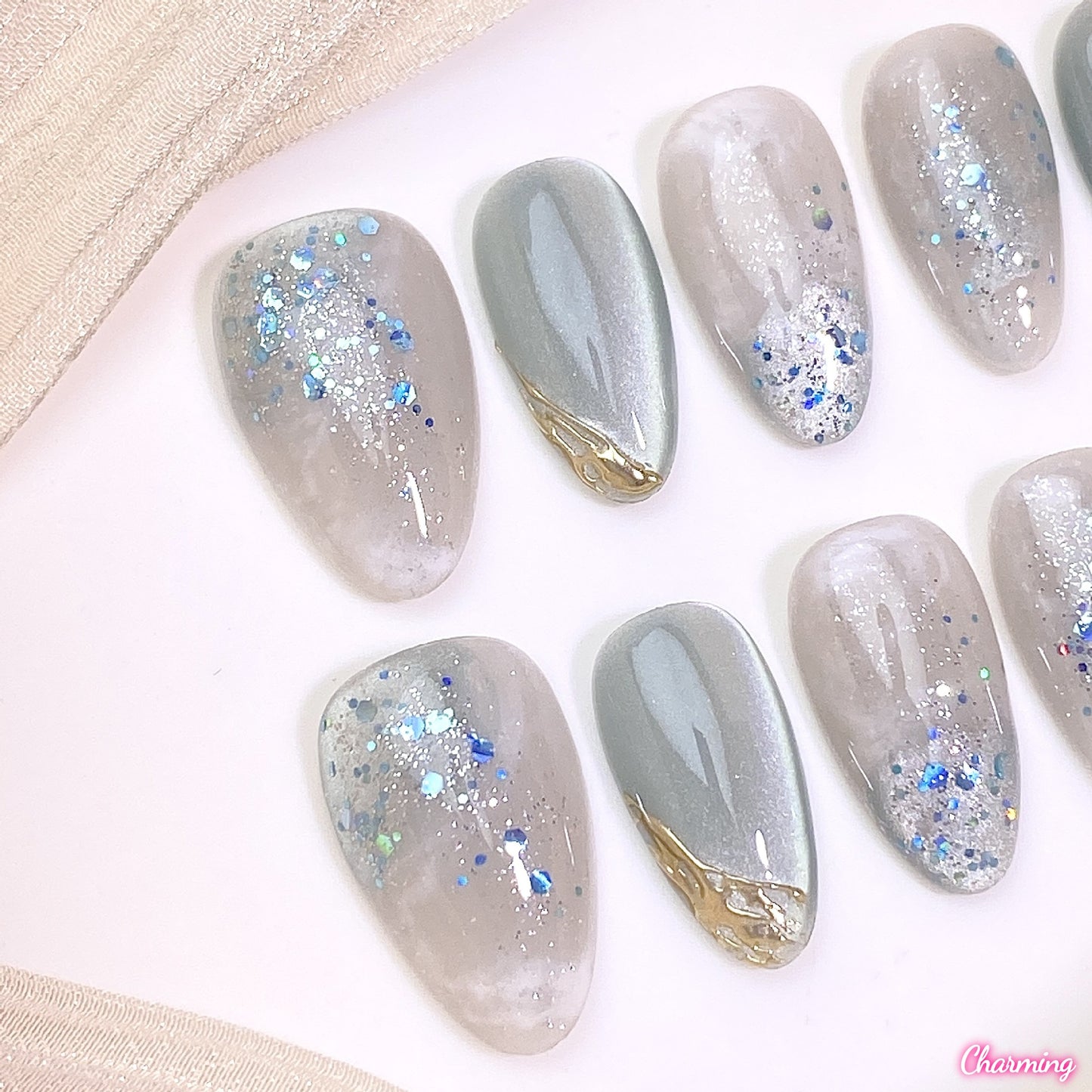 Mist Blue Chill / Handmade Nails