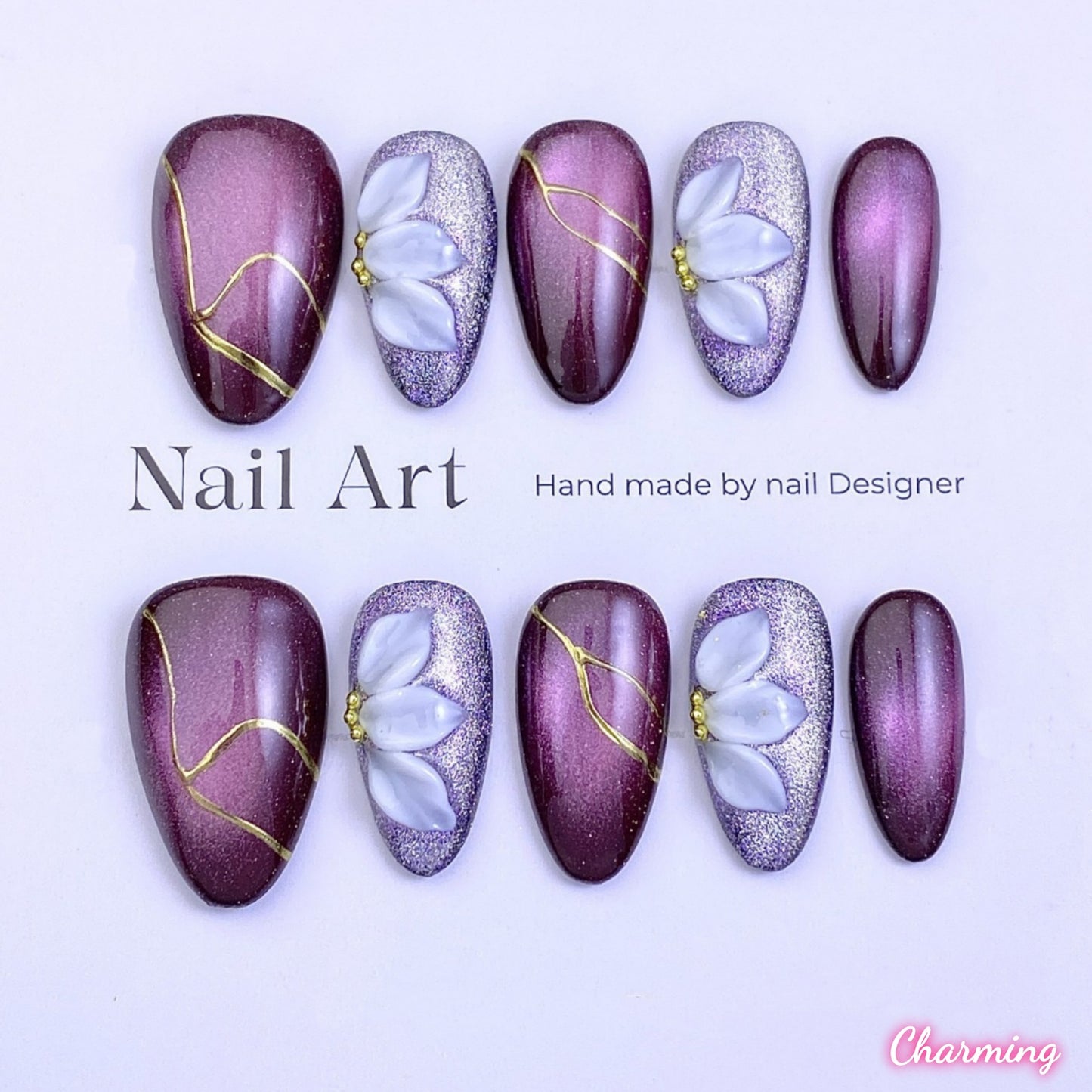 Twilight Sparkle / Handmade Nails