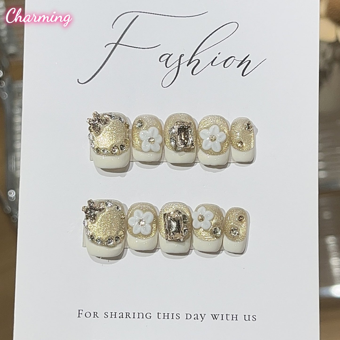 Dawn of the Butterfly Bloom / Handmade Nails