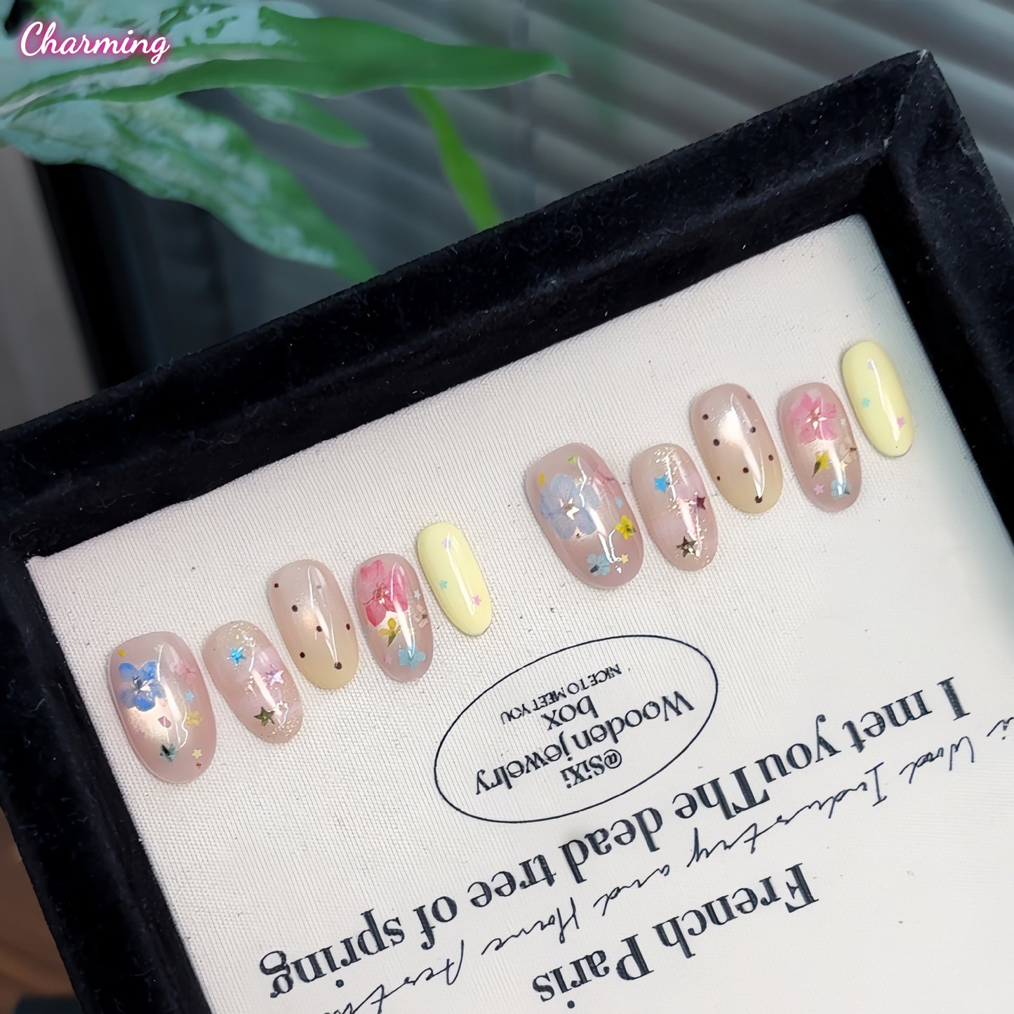 Hazy Blossom Rain / Handmade Nails