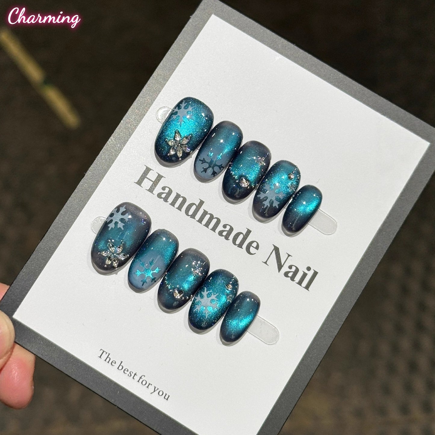 Celestial Snow / Handmade Nails