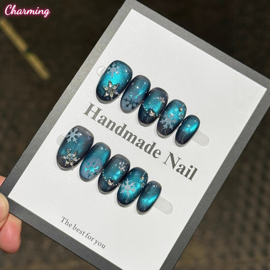Celestial Snow / Handmade Nails