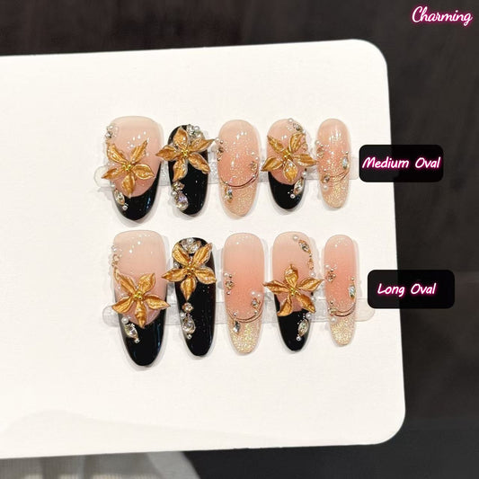 Gilded Gardenia / Handmade Nails