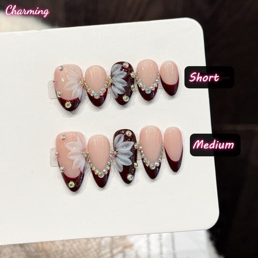 A Spark in Tipsy Bloom / Handmade Nails